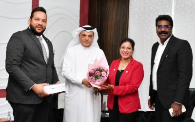 IBPC pays visit to Mr Mohammad Bin Ahmed Al Obaidly, Board Member Qatar Chamber of Commerce and Industry, to thank him for participating in the online Bilateral Invest India Summit.