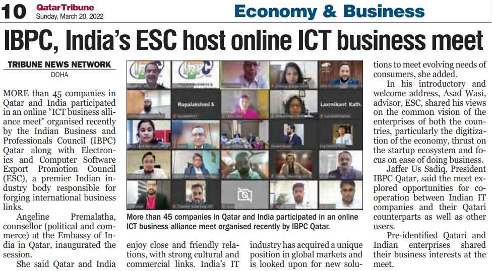 IBPC, India’s ESC host online ICT business meet