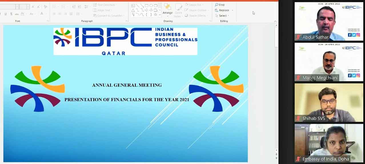 IBPC QATAR HOSTS AGM ON 28-APR-2022